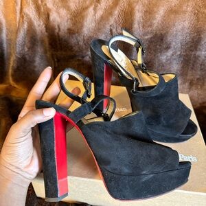 Size 41.5 Tamila 140 VEAU velours Black. Christian Louboutin.